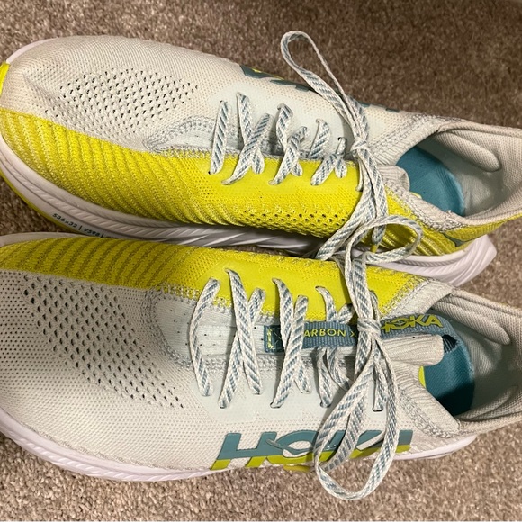 Hoka One One Carbon X3 Running Shoe Billowing Sail Evening Primrose Womens US 9B - Picture 10 of 14